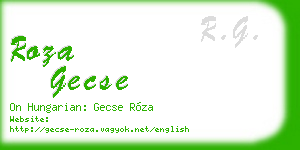 roza gecse business card